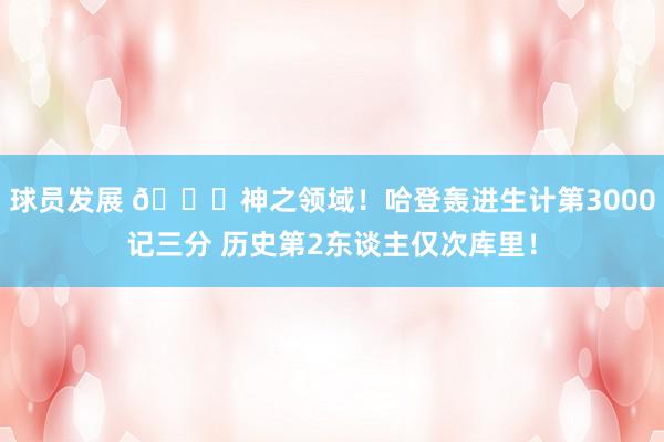 球员发展 😀神之领域！哈登轰进生计第3000记三分 历史第2东谈主仅次库里！