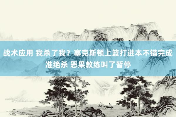 战术应用 我杀了我？塞克斯顿上篮打进本不错完成准绝杀 恶果教练叫了暂停