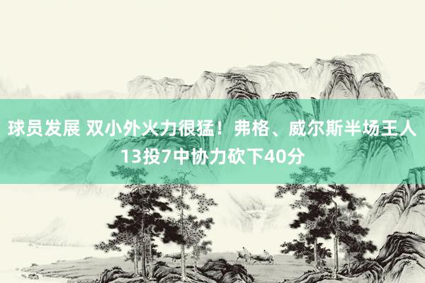 球员发展 双小外火力很猛！弗格、威尔斯半场王人13投7中协力砍下40分