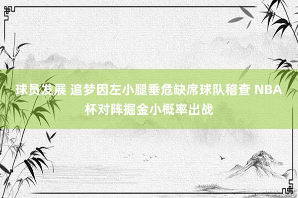 球员发展 追梦因左小腿垂危缺席球队稽查 NBA杯对阵掘金小概率出战